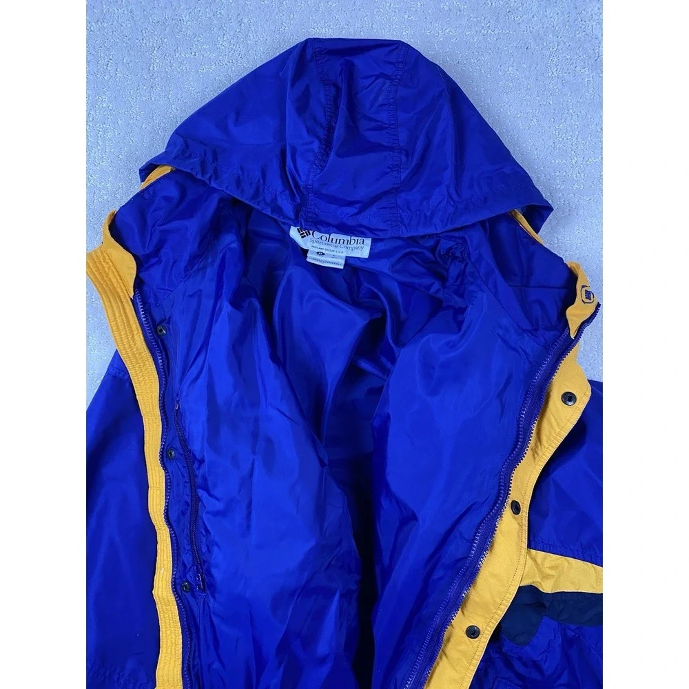 Vintage Columbia 3 in 1 Jacket Mens XL Blue Orange Fleece Interchange Hooded 90s